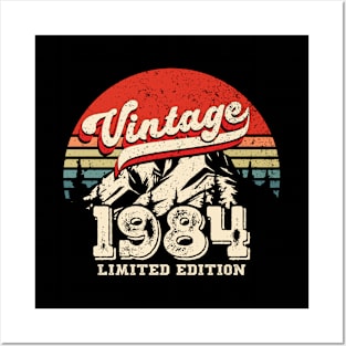 Vintage 1984 Birthday Gift Retro Distressed 40th Bday Posters and Art